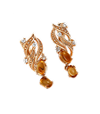 Golden Wave Hammered Hoops